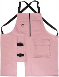n/a Cotton Apron Gardening Works Cross Back Cotton Canvas Pinafore Dress Art Studio Coffee Shop (Color : Pink, Size : ONE SIZE)