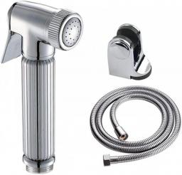 n/a Wall Mouted Toilet Brass Bidet Spray Shower Kit Sprayer Jet Wall Mounted Bidet Faucets (Color : Silver, Size : One size)