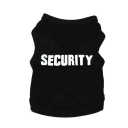 Pawstrip XS-L Security Dog Vest Summer Dog Clothes Black Pet Puppy T Shirts For Small Dogs Chihuahua Yorkie Pug Cat Vest Costume