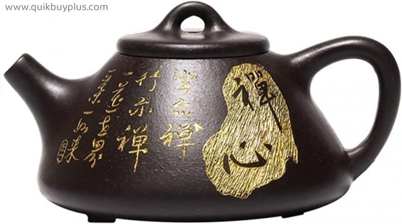 teapot 140ml Classic Yixing Purple Clay Teapots Tea Pot Handmade Stone Scoop Kettle Tea Set