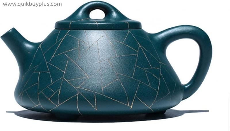 teapot 240ml Yixing Purple Clay Teapots Raw Ore Azure Mud Tea Pot Handmade Tea Set