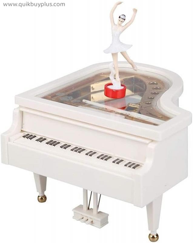 zxb-shop Music Box Classic Rotating Dancer Piano Music Box Music Box Clockwork Plastic Jewelry Box Christmas Birthday Gift Wood Musical Box (Color : D)