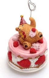 zxb-shop Musical Jewelry Box Cute Bear Strawberry-Cake Music Box with Clip,Personalized Wind up Music Box, Perfect Birthday, Rotating Musical Box Jewel Case
